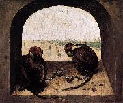 Pieter Bruegel the Elder Two Chained Monkeys oil painting artist